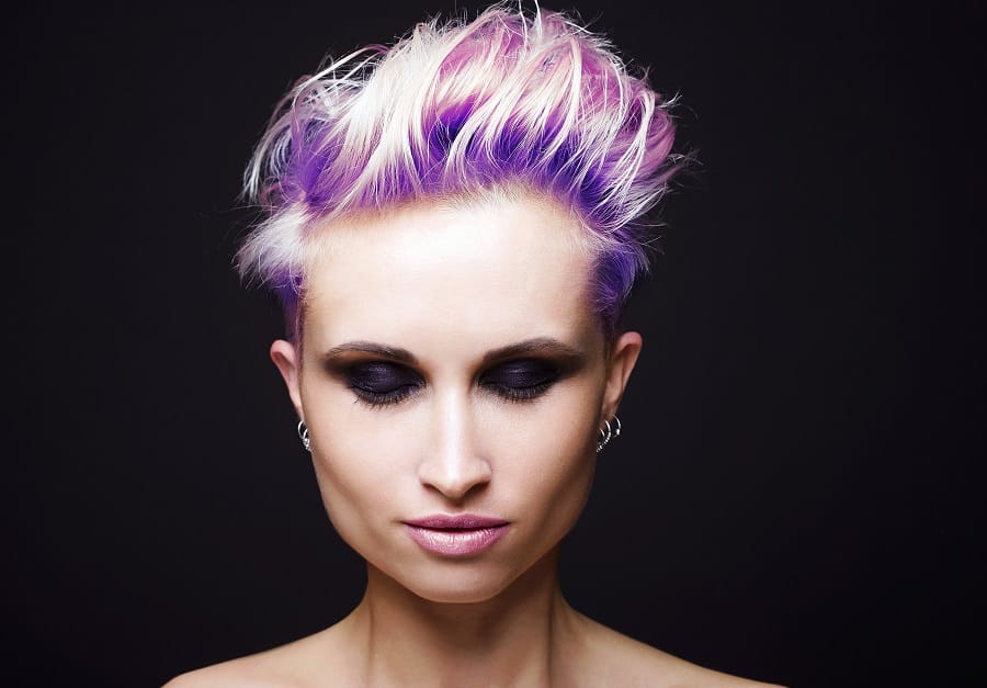 light purple pixie cut for girls