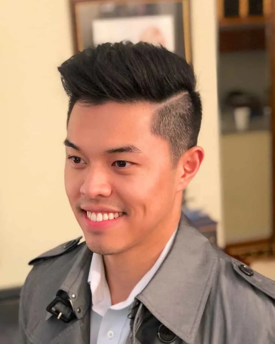 comb over hairstyle for Asian men