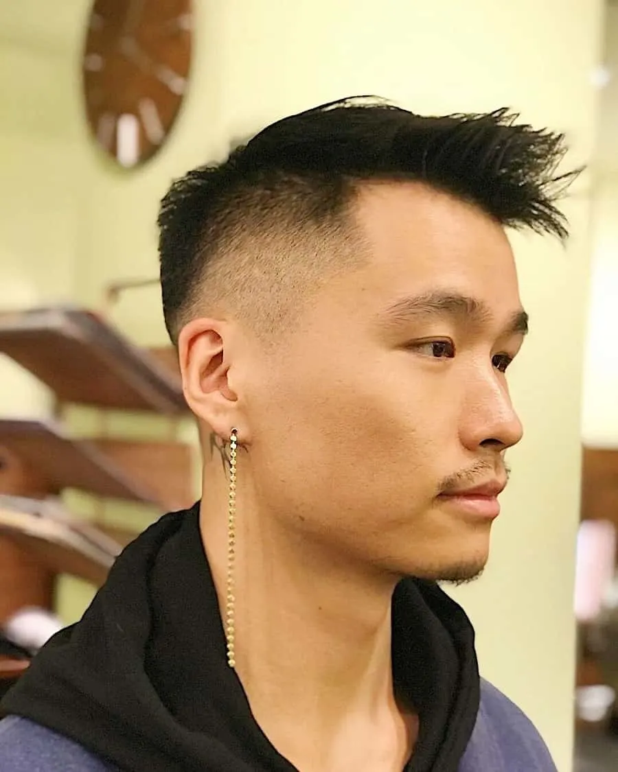 Asian man with fade haircut