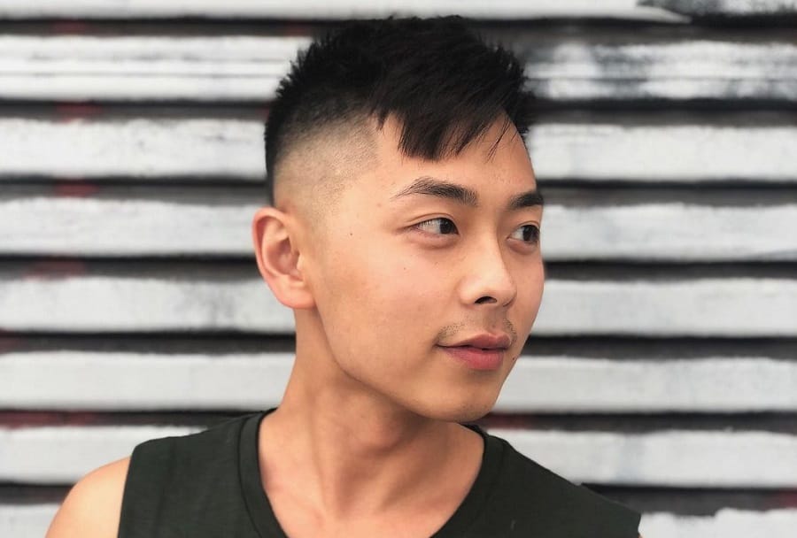 Asian guy with high fade hairstyle