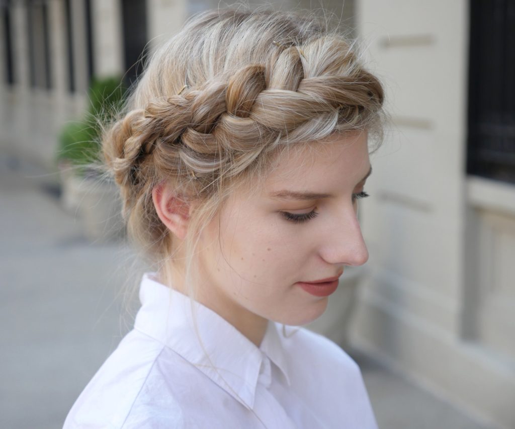 8. "Braided Crown for Short Blonde Hair" - wide 4