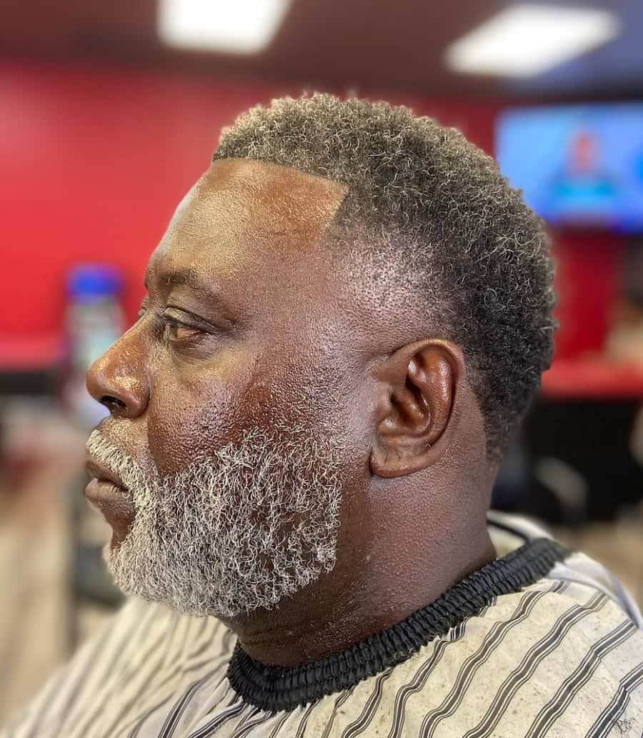 older black man with short taper fade haircut