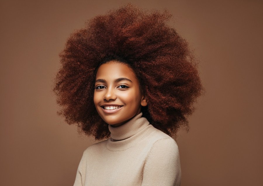 black girl with brown afro hairblack girl with brown afro hair