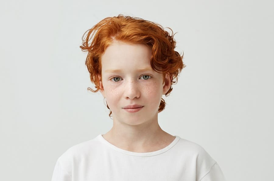 red curly hairstyle for kids