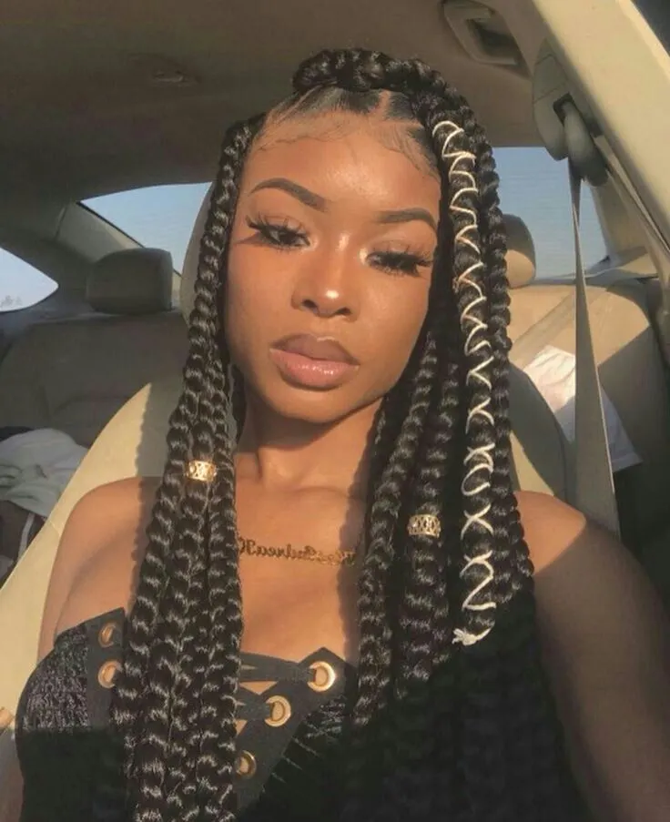 21 Endearing Jumbo Box Braids to Look Amazing – Hottest Haircuts