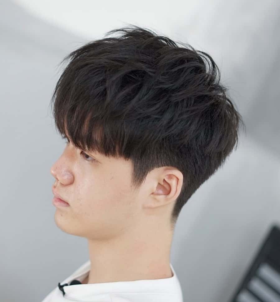 two block haircut for Korean men