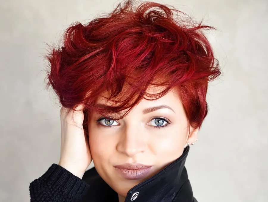 short layered pixie cut for red hair