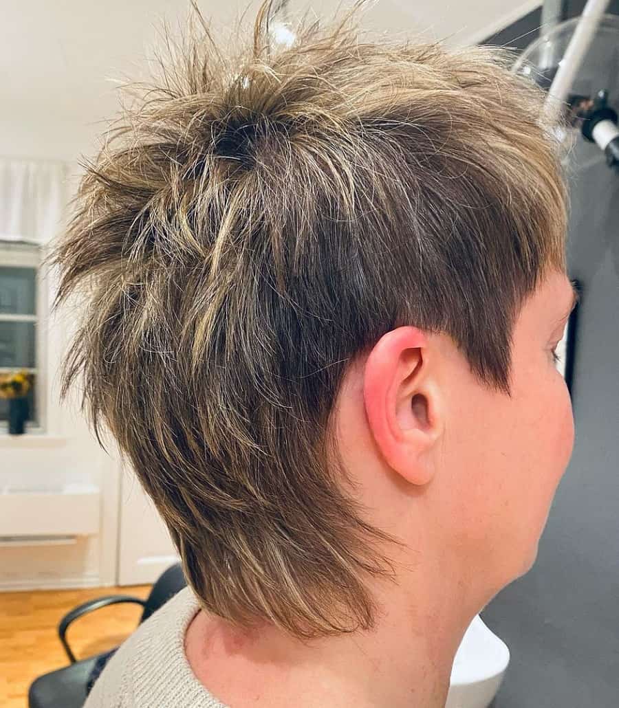 messy mullet hairstyle for men