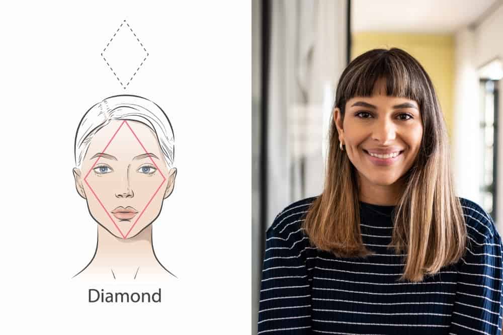 Medium Hairstyle for Diamond-Shaped Faces