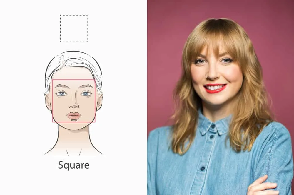 Medium Hairstyles for Square-Shaped Faces