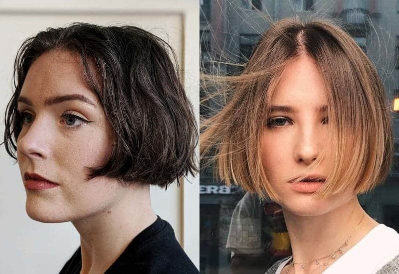 Short Middle Part Bob Hairstyle 