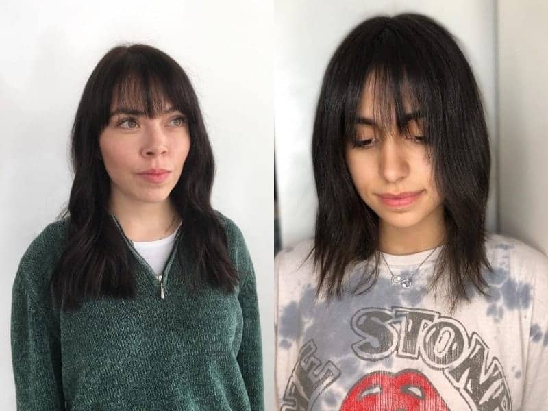 Wispy Bangs for Oval Face