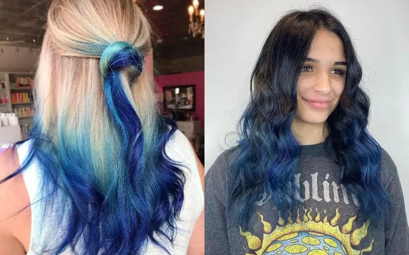 Dark Blue Ombre Hair
