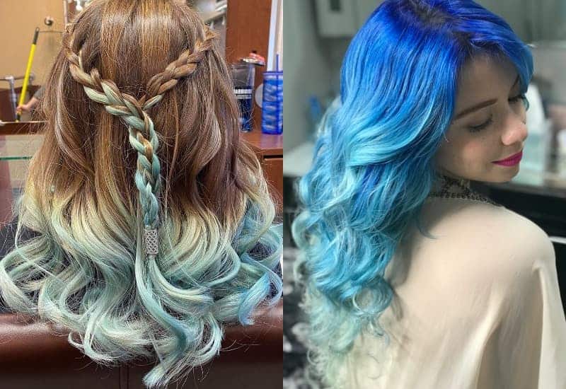 Pastel Blue Ombre Hair