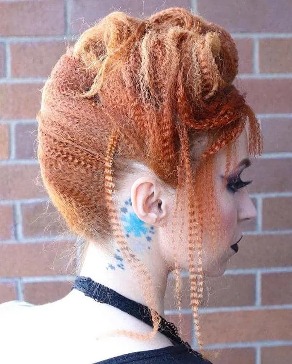 Crimped Updo Hairstyle