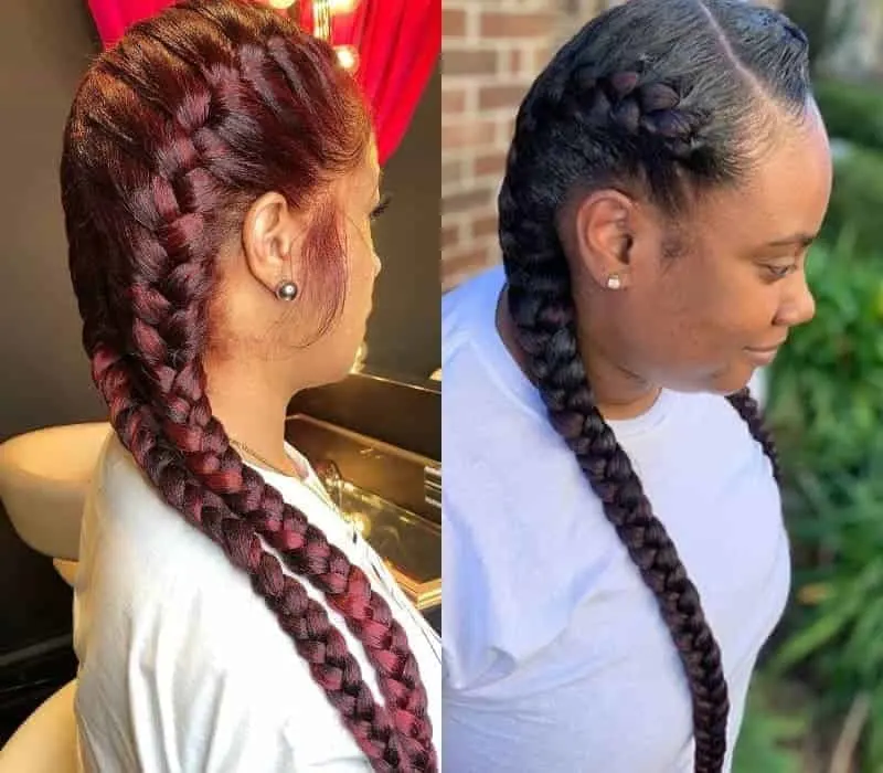 feed in french braids