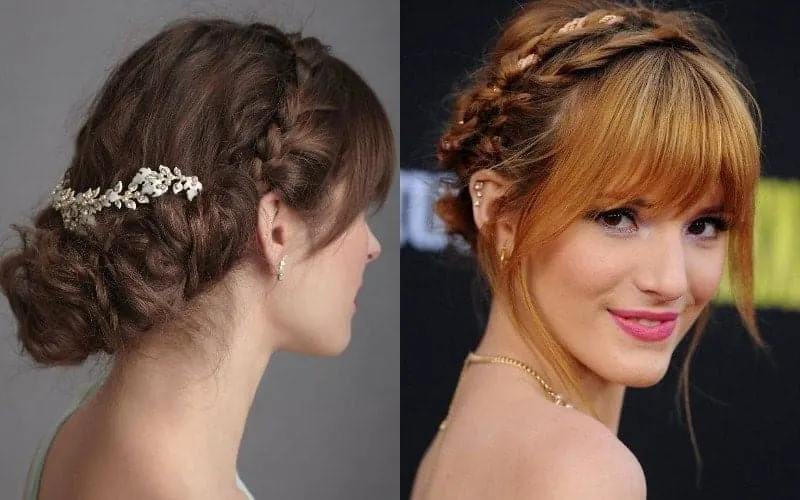 french braid with bangs
