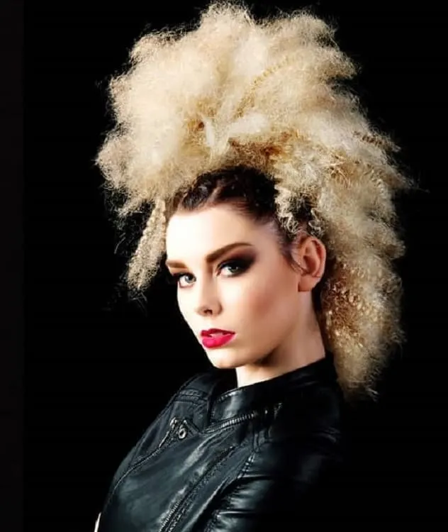 Mohawk with Crimped Hair