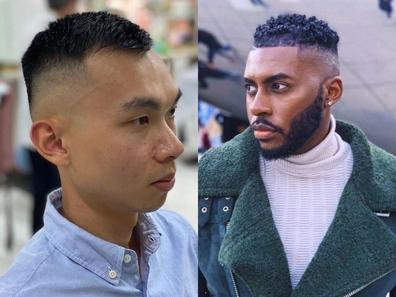 short hair with high fade