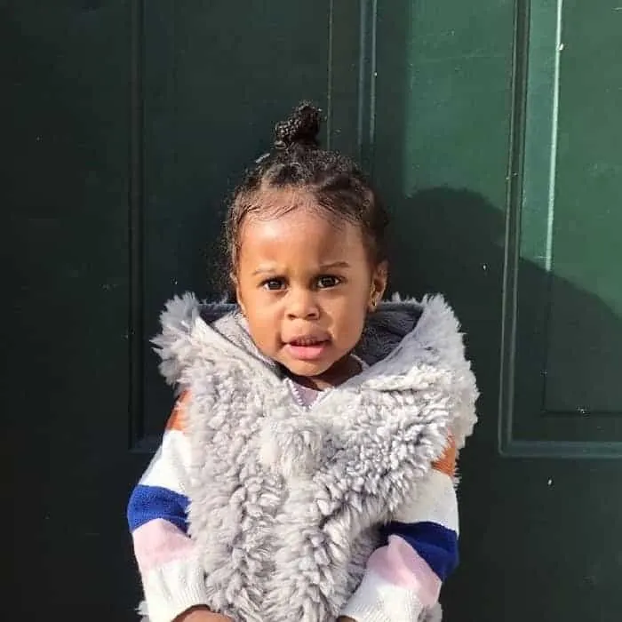 short top knot for black baby