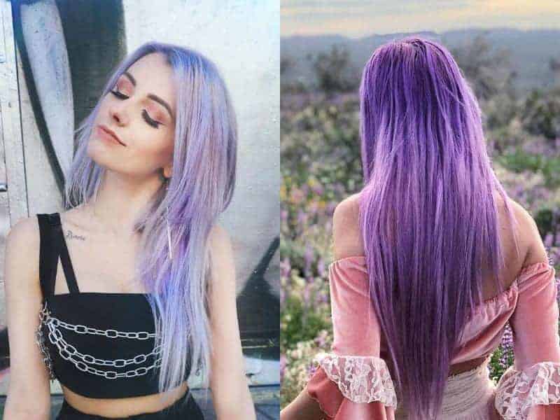 Straight Lavender Hair