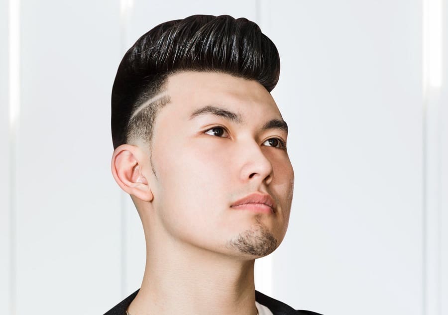 Asian hard part fade haircut