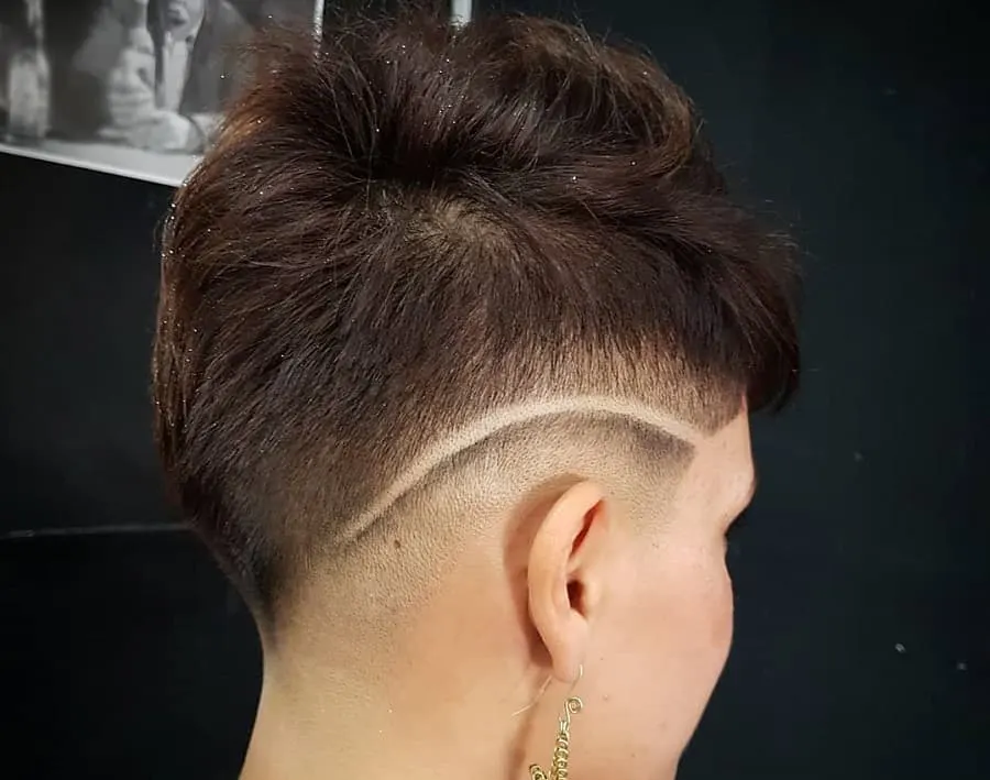 woman's short hair with fade