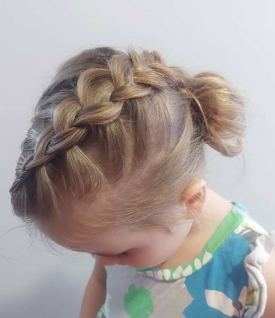 short braided ponytail for little girl