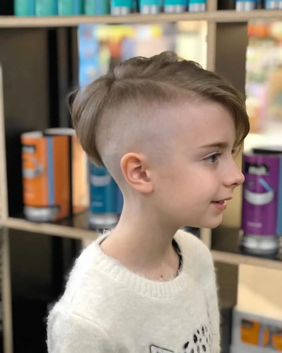 little girl haircut with shaved side