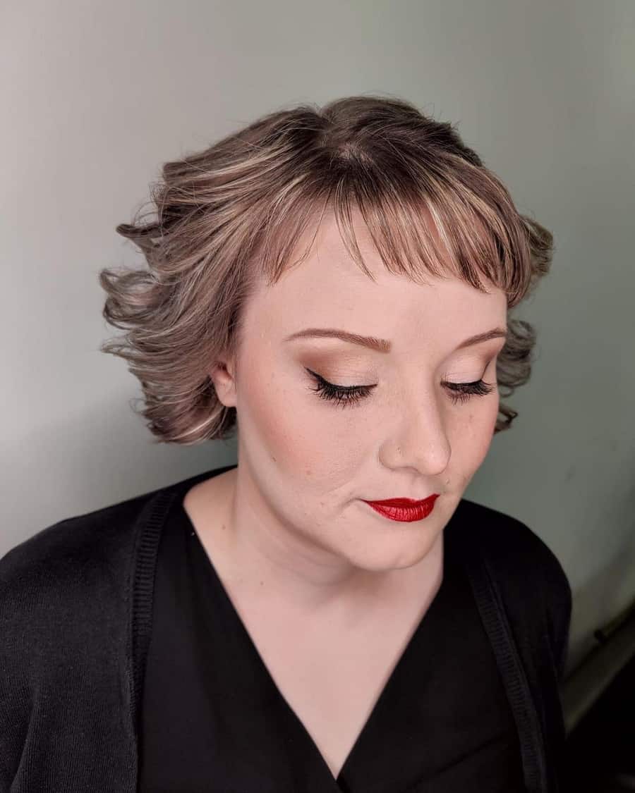 short wavy hairstyle for women over 50