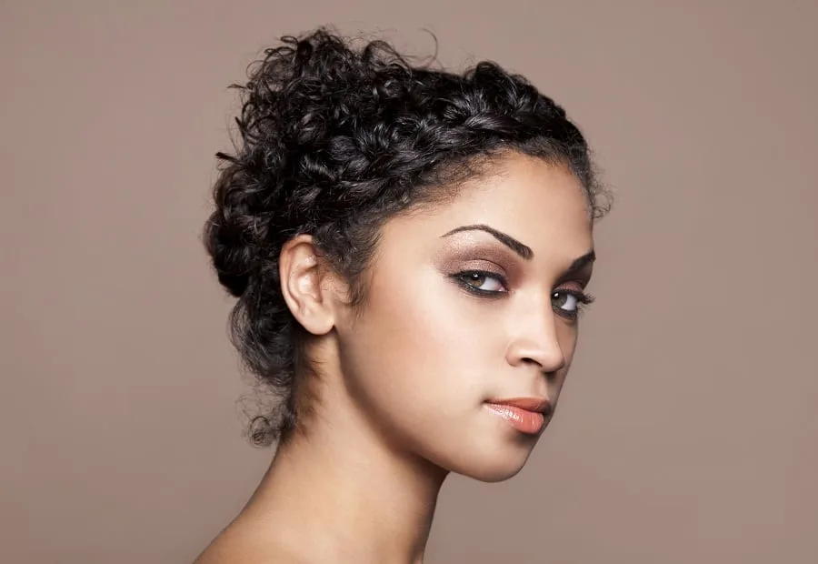 braided updo hairstyle for natural hair
